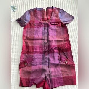 Plaid Pink and Purple Romper